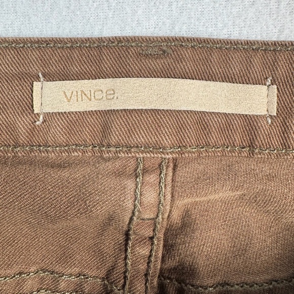 Vince Jeans Womens 30 Brown Skinny Trouser Crop Mid Rise Moss Stretch - Picture 3 of 13